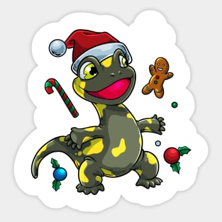 Sweet Christmas fire salamander Sticker